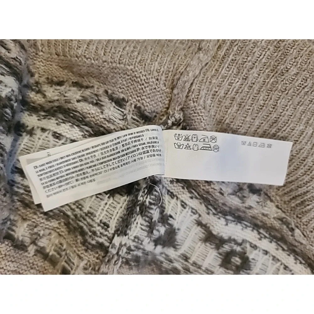 Vtg Abercrombie Fitch Artsy Tribal Knit Open Cardigan Jacket XS/S Boho Lagenlook - Picture 7 of 16
